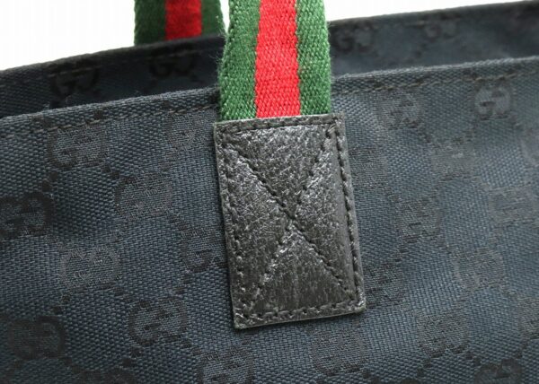 21880376 6 Gucci GG Sherry Line Tote Bag Leather Black