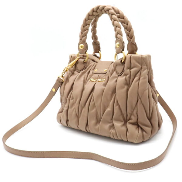 21891739 1 Miu Miu Shoulder Bag Leather Beige Brown