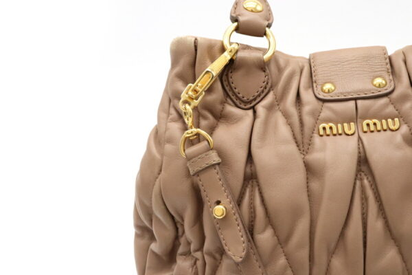 21891739 4 Miu Miu Shoulder Bag Leather Beige Brown