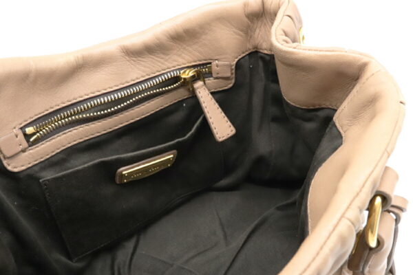 21891739 7 Miu Miu Shoulder Bag Leather Beige Brown