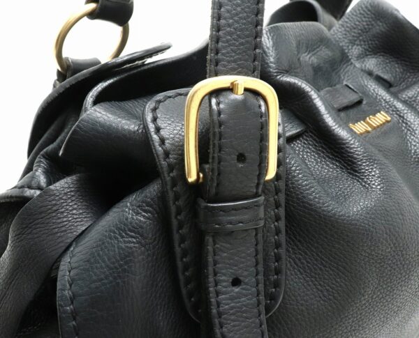 21900175 6 Miu Miu Tote Bag Leather Black