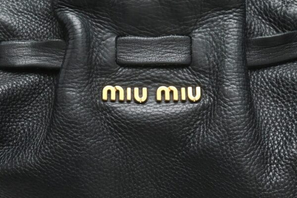 21900175 8 Miu Miu Tote Bag Leather Black