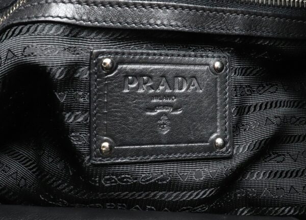 Prada Handbag Shoulder Bag Leather Nero Black - Image 9