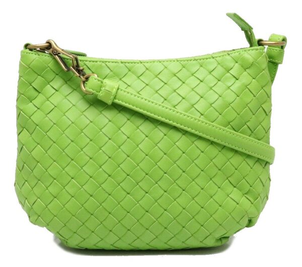 21901070 Bottega Veneta Intrecciato Pochette Shoulder Bag Lime Green