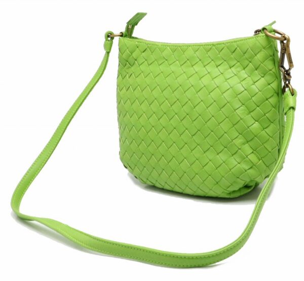 21901070 1 Bottega Veneta Intrecciato Pochette Shoulder Bag Lime Green