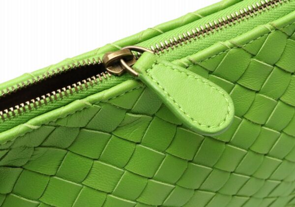 21901070 5 Bottega Veneta Intrecciato Pochette Shoulder Bag Lime Green