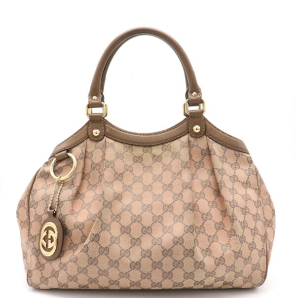 21910433 Gucci Sookie Guccisima Leather Tote Shoulder Bag Brown