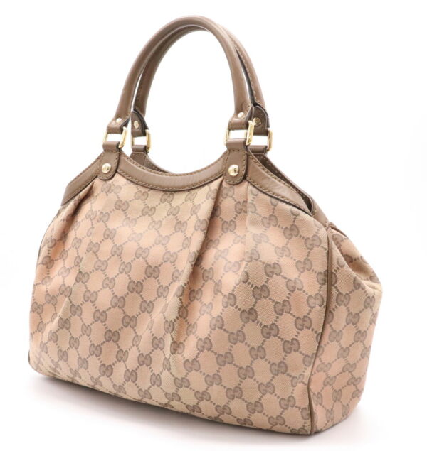 21910433 1 Gucci Sookie Guccisima Leather Tote Shoulder Bag Brown