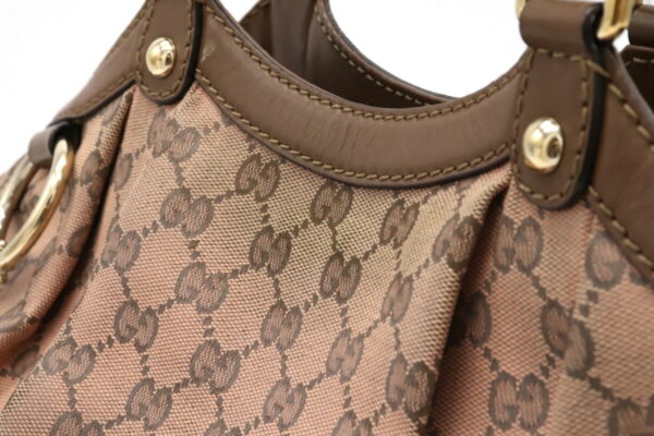 21910433 6 Gucci Sookie Guccisima Leather Tote Shoulder Bag Brown