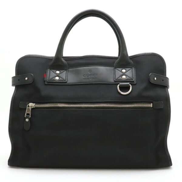 21920634 Gucci Nylon Leather Business Briefcase Black