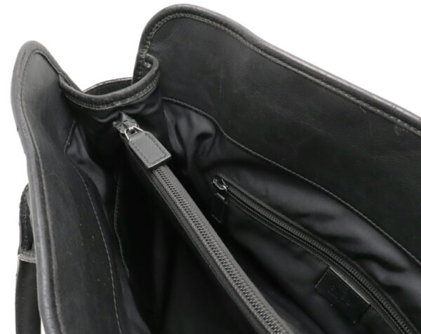 21920634 6 Gucci Nylon Leather Business Briefcase Black