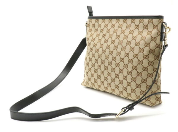 21921245 1 Gucci GG Webbing Sherry Shoulder Bag Khaki Beige Black