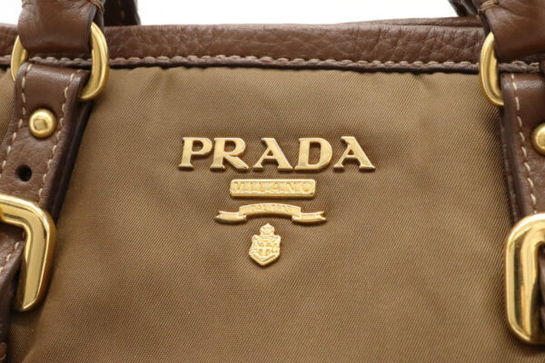 21930313 8 Prada 2WAY Handbag Shoulder Bag Crossbody Nylon Leather Brown