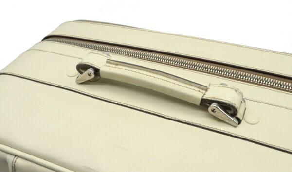 21930317 5 Prada Saffiano Carry Bag Trolley Bag Travel Bag Leather Ivory White