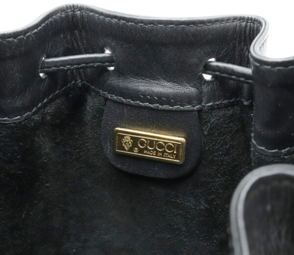 21930975 7 Gucci Gucci Drawstring Leather Crossbody Bag Black