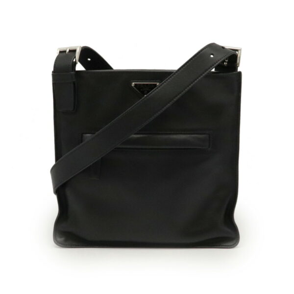 21940015 Prada Shoulder Bag Soft Calf Leather Nero Black