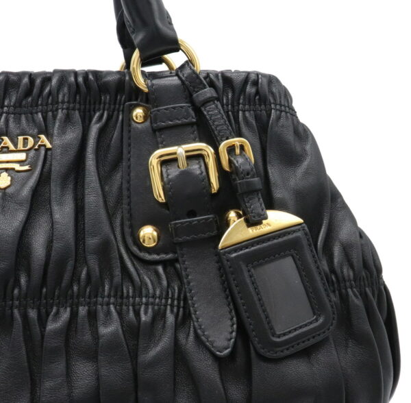 21940707 4 Prada Nappa Gaufre Tote Bag Shoulder 2WAY Leather Nero Black