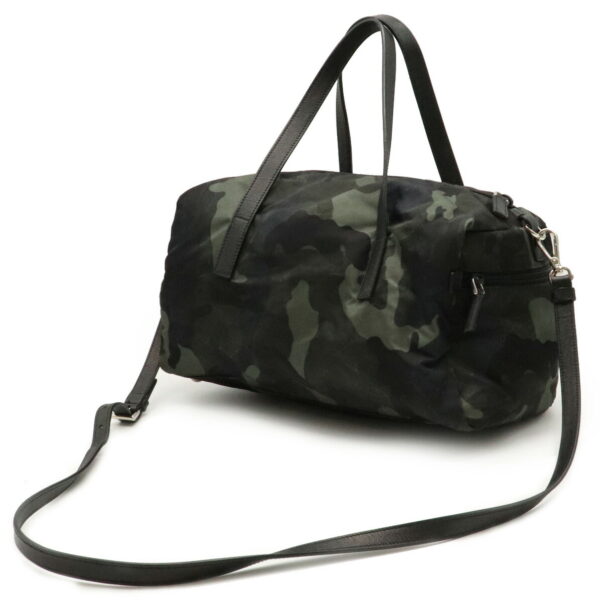 21940720 1 Prada Tessuto Camouflage Shoulder Bag 2WAY Nylon Leather Fumo