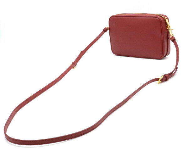 21940851 1 Prada Embossed Leather Shoulder Bag 2WAY Pouch Fuoco Red