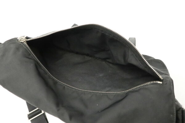 21950056 8 Prada Diagonal Messenger Bag Nylon Leather Nero Black