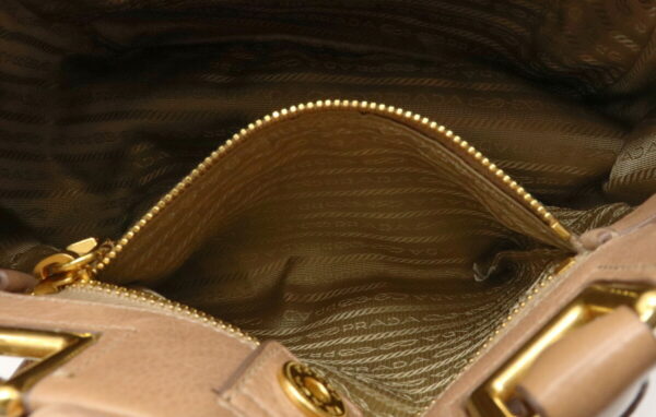 21970144 7 Prada Shoulder Bag Leather Cameo Beige