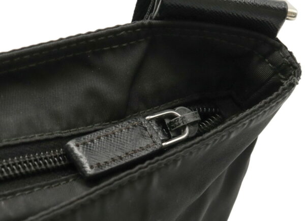 21970548 4 Prada Diagonal Shoulder Bag Nylon Leather Nero Black