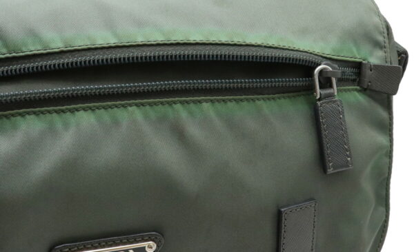 21980343 6 Prada Messenger Bag Nylon Leather Olive Green