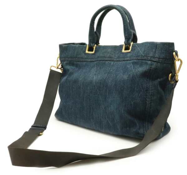 21981125 1 Prada Canapa Tote Bag Denim Avio