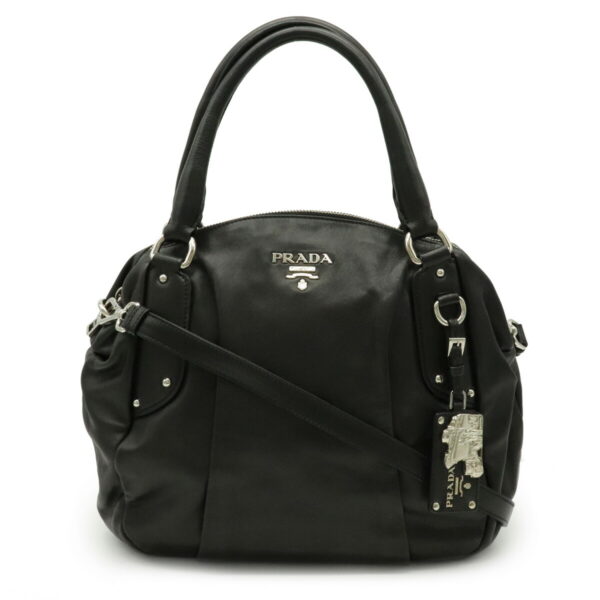 21981127 Prada Tote Bag Leather Black