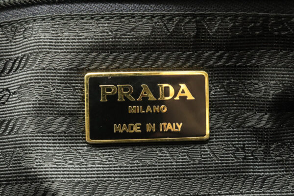 21990132 7 Prada Beads Logo Pouch Nylon Black