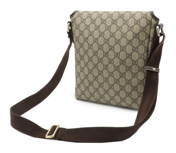 21990766 1 Gucci GG Supreme GG Plus Leather Shoulder Bag Khaki Beige Brown