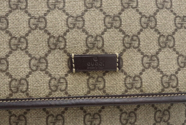 21990766 6 Gucci GG Supreme GG Plus Leather Shoulder Bag Khaki Beige Brown