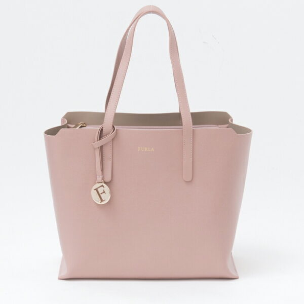 21fr015btq 001 Furla Sally M Tote Bag Leather Pink Beige