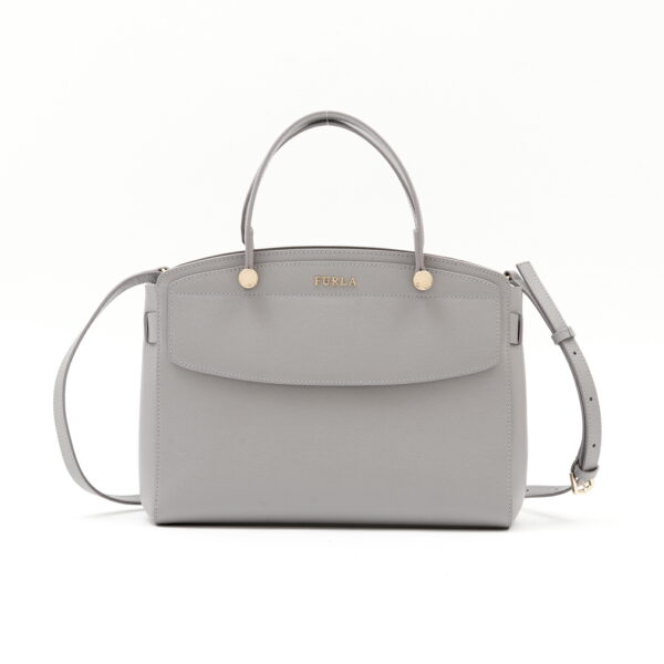 21fr019btq 005 Furla Stella M Handbag Leather Smoky Gray