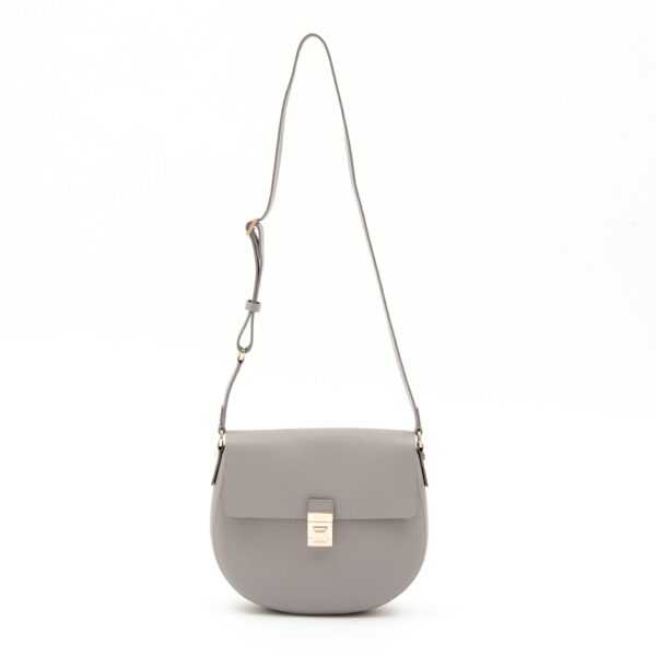 21fr040btq 001 Furla Glen Shoulder Bag Leather Smoky Gray