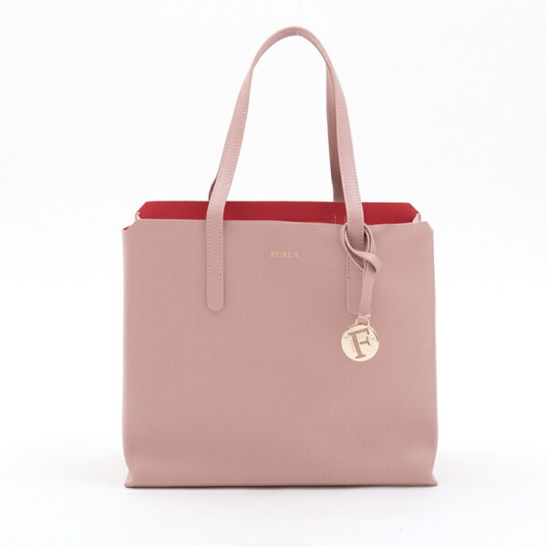 21fr054btq 001 Furla Sally M Tote Bag Leather Pink Beige