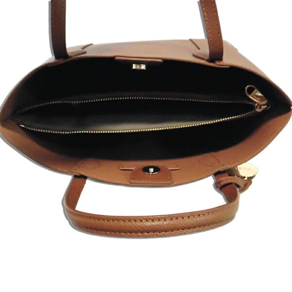 21fr058btq 005 Furla Vittoria M Tote Bag Leather Brown