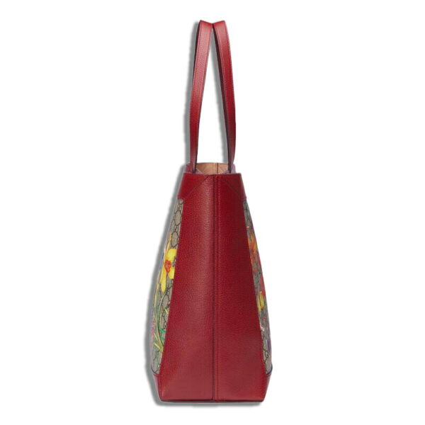 21gu039btq 004 Gucci Ophidia GG Flora Big Tote Bag Red