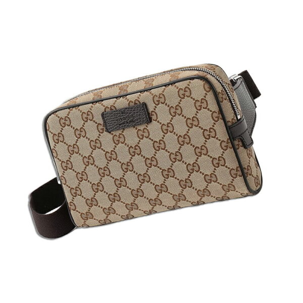 21gu045btq 001 Gucci GG Canvas Body Bag Brown