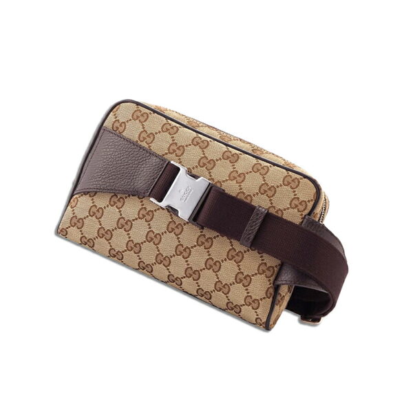 21gu045btq 002 Gucci GG Canvas Body Bag Brown