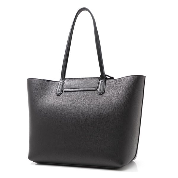 21i37606 Ferragamo Travel Calf Leather Tote Bag Black