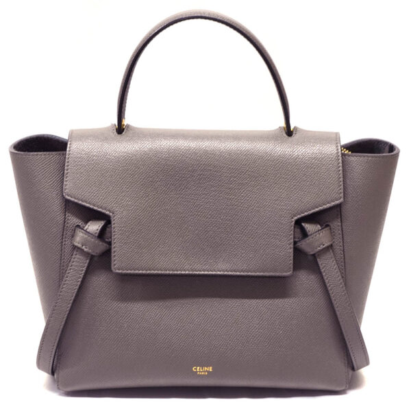 22 1290 1 Celine Belt Leather Micro Bag Gray