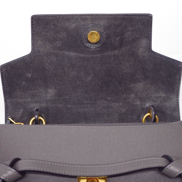 22 1290 11 Celine Belt Leather Micro Bag Gray