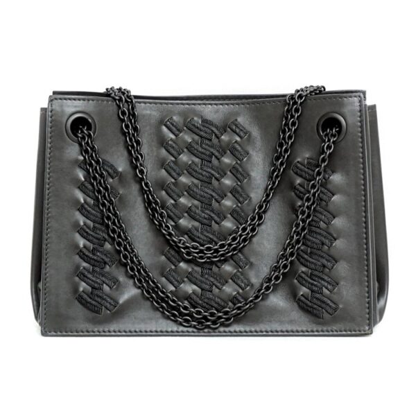 22 1427 01 Bottega Veneta Chain Handbag Gray