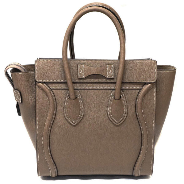 22 1501 2 Celine Luggage Micro Shopper Handbag Greige