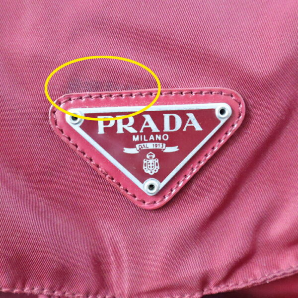 22 1792 10 Prada Backpack Rucksack Nylon Leather Red