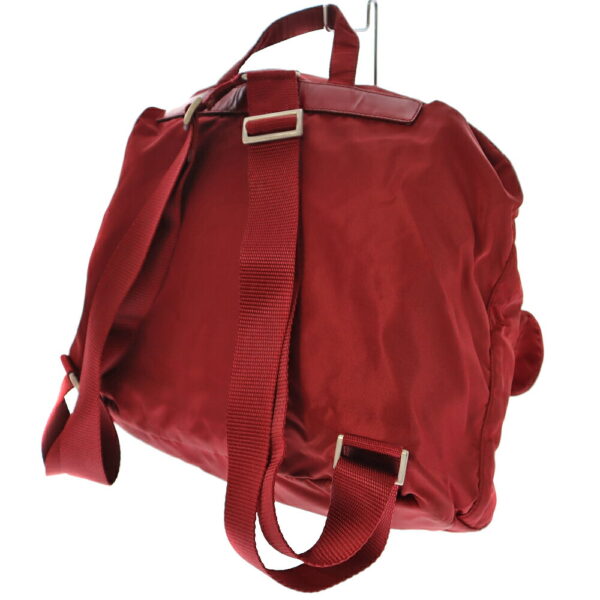 22 1792 2 Prada Backpack Rucksack Nylon Leather Red