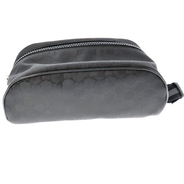 22 1976 4 Gucci Waist Pouch GG Canvas Leather Nylon Black