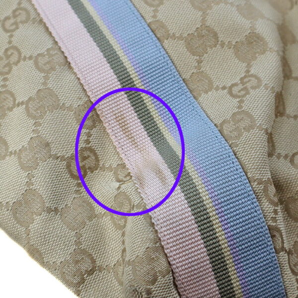 22 2222 12 Gucci Tote Bag GG Canvas Beige Pink Blue