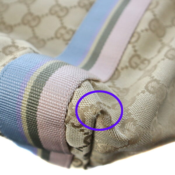 22 2222 13 Gucci Tote Bag GG Canvas Beige Pink Blue